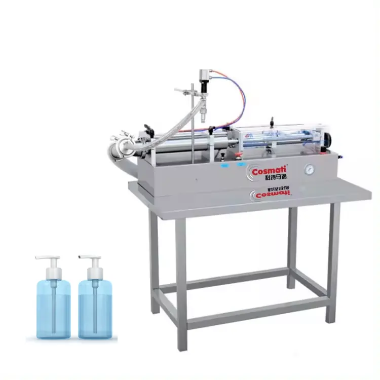 Manual Table Top Filling Machine Semi-automatic Horizontal Pneumatic Liquid Filling Machine