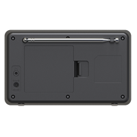 Radio numérique DAB+ avec haut-parleur intégré, réveil portable, 3 alarmes, écran LCD monochrome, alimentation secteur, 4 piles AA, AM/FM