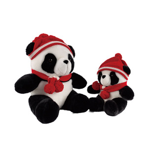 Classico <span class=keywords><strong>Panda</strong></span> Bianco e <span class=keywords><strong>Nero</strong></span> di Peluche con Abito Lavorato a Maglia con Pompon - Product Image 5
