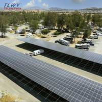 TLWY Auvent solaire modulaire en alliage d'aluminium étanche pour 2, 3, 4, 6, 8 voitures, conception simple ou double rangée, assemblage rapide