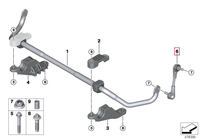 Kit de barres stabilisatrices OE 31306861485 pour BMW, ensemble complet de barres anti-roulis avec bielles, bagues et colliers de serrage, pièces de suspension à montage direct