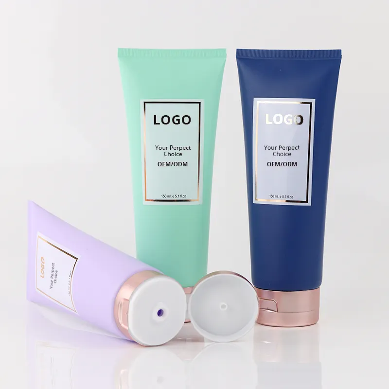 Tube en plastique cosmétique de couleurs personnalisées pour shampooing, après-shampooing, gel douche, lotion pour le corps, contenant des bouteilles de soin de la peau