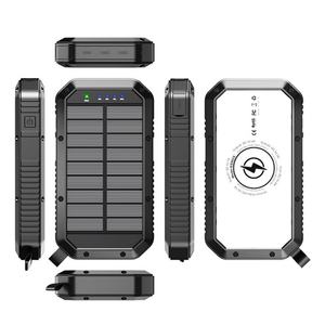 Batterie externe universelle solaire étanche pour camping en extérieur, 20000 mAh, triple protection, haute capacité - Product Image 2