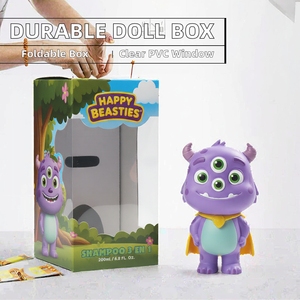 Durable Custom Foldable Corrugated Board <strong>Box</strong> With <strong>Transparent</strong> PVC Window For Doll Toy <strong>Display</strong> And Packaging - Product Image 2