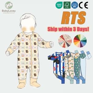 Babylovey Body Neonato con Zip YKK a Maniche Lunghe in Bambù, 230 Gsm, Pigiama Halloween, Abbigliamento all'Ingrosso con Basso MOQ - Product Image 1