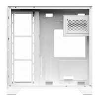 Boîtier d'ordinateur de jeu en alliage d'aluminium Ruix HALO 9 blanc ATX M-ATX ITX Mid Tower avec éclairage ARGB, bande lumineuse, fenêtre en verre, ports USB