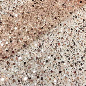 2023 sang trọng đính cườm vải cưới ngọc trai thêu ren Sequins đính cườm vải lưới - Product Image 3