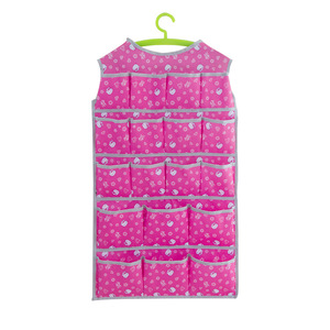 <b>Hanging</b> Closet Organizer Pink Cat Print Multifunctional Wardrobe Storage Bag <b>Hook</b> Type Indoor Use - Product Image 5