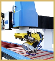 Mesin Pemotong Batu ZHENGDA 4-Axis Bridge Saw dengan Kontrol PLC 15KW Panjang Maksimum 3200mm Ketebalan 50mm Multifungsi Tugas Berat