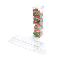 Conteneur rectangulaire jetable personnalisé en PET/PP transparent pour boîtes cadeaux avec design à verrouillage, certifié ISO, impression offset