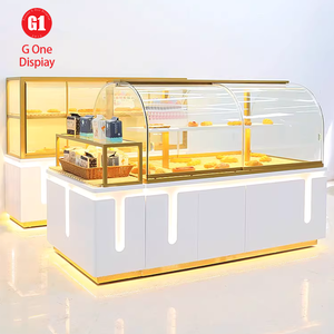 Comptoir de bar minimaliste de haute qualité G ONE personnalisé, durable, moderne, avec éclairage LED en verre, étanche, écologique, vitrine - Product Image 3