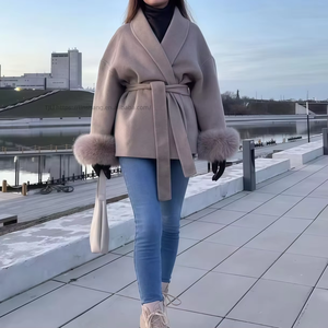 New Fall/Winter Women's Wear Casual Elegant Loose Collar Solid-Color Wool Coat Fashion - Product Image 1