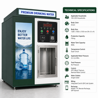 Station de remplissage d'eau en libre-service pour la communauté commerciale, avec réservoir en acier inoxydable de 800 L, stérilisation, carte IC, code QR et recharge à distance