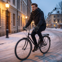 Gants de cyclisme d'hiver en polaire, imperméables, isolés thermiquement, compatibles avec les écrans tactiles, antidérapants, pour le ski et les sports, gris foncé