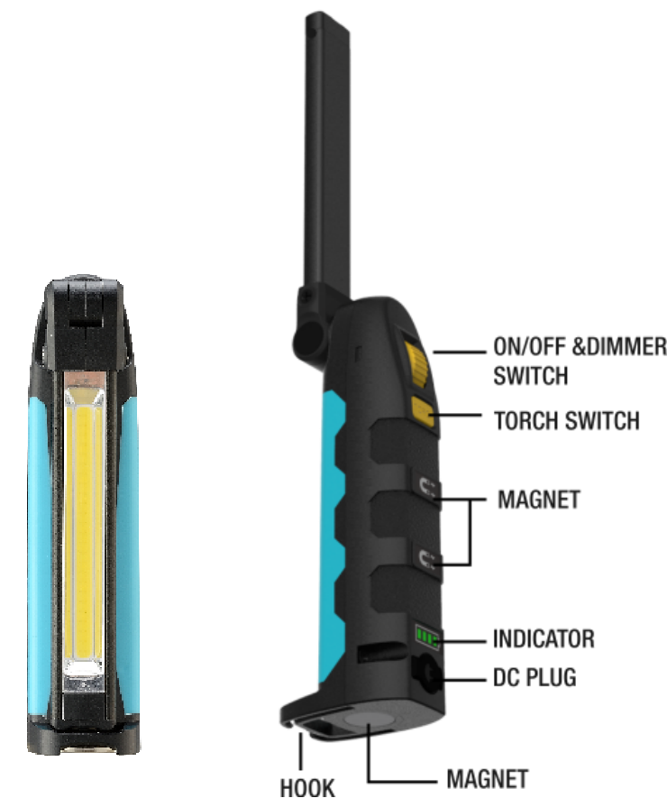 Wholesales Foldable Rechargeable Working Light Handheld COB Led Work Light