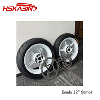 Vente en gros de roues Supermoto de 12 pouces, ensemble de jantes et pneus Kenda Curve pour Emoto, pour Yozma en 10 Sumos Heybike