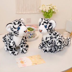 Jouets en peluche de vente chaude, série d'animaux sauvages-léopard des neiges, accepter la personnalisation, pour les enfants - Product Image 3