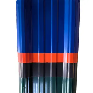 Nouvelle tuile de toit de matières plastiques/feuille de toit PVC ASA Excellente couleur bleue de feuille de toiture trapézoïdale de résistance à la corrosion