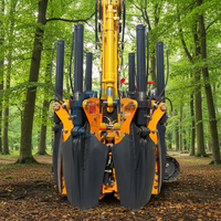 Machine de déplacement d'arbres hydraulique à moteur diesel Saloni, robuste, avec 4 lames, pour usage forestier
