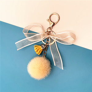 Porte-clés Pompon en Fausse Fourrure 2026, Pendentif Boule en Poil de Lapin pour Sac, pour Femme - Product Image 6