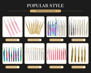 Pincettes de luxe multiples <span class=keywords><strong>couleurs</strong></span>, 1 pièce, meilleure vente, création de votre propre marque avec Logo Mega Volume, vesus - Product Image 3