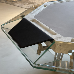 Kaca Modern Mewah, Catur dan Meja Kartu, Meja Stainless Steel, Papan Permainan Besar untuk Bersantai Di Rumah - Product Image 5