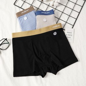 Boxer da uomo di grandi dimensioni <span class=keywords><strong>intimo</strong></span> da uomo alla moda Boxer Shorts traspiranti a righe a vita media sottili biancheria intima da uomo - Product Image 3