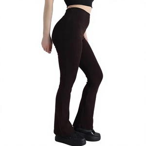 Women's Solid <b>High</b> Elastic <b>Waist</b> Yoga <b>Legging</b>-Seamless Full-Length 220g Polyester/Spandex Breathable Sweat-Wicking Gym Sport - Product Image 1