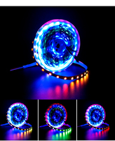 Programmable 60 LEDs/m WS2811/1903 12V Adressable SMD5050 Pixel RVB Découpable IP65 LED Bande Lumineuse CE Rohs FCC