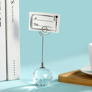 Ủng hộ đám cưới trang trí Tinh thể thủy tinh kim cương hình Nơi Name chủ thẻ - Product Image 2