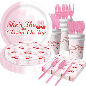 Bannière de fête personnalisée en papier rose pour anniversaire, Noël, Pâques, décorations de gâteaux, fournitures pour fêtes d'enfants - Product Image 1