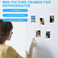 Cadre photo magnétique transparent en acrylique OEM à changement facile pour la décoration de cuisine, réfrigérateur, casier et tableau blanc de bureau