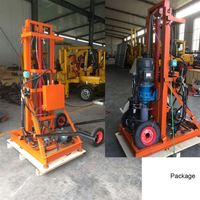 Máquina Perforadora Rotatoria Portátil Eléctrica para Pozos de Agua de 100m, Pequeña, con Bomba, Motor y Componentes Principales
