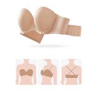 Sin tirantes <span class=keywords><strong>pecho</strong></span> <span class=keywords><strong>grande</strong></span> mostrar pequeño antideslizante <span class=keywords><strong>sujetador</strong></span> de mujer ropa de verano sin costuras para mujer <span class=keywords><strong>sujetador</strong></span> fino transpirable <span class=keywords><strong>Invisible</strong></span> - Product Image 5