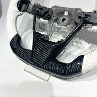 Volante de Coche en Oferta, Apto para Mazda 3 6 CX3 CX4 CX5, Volante de Fibra de Carbono con Cuero Perforado