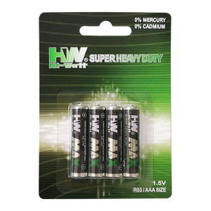 <span class=keywords><strong>Batterie</strong></span> <span class=keywords><strong>AAA</strong></span> R03 Super Heavy Duty HW a <span class=keywords><strong>Prezzo</strong></span> Economico Direttamente dalla Fabbrica, Pile Zinco-Carbone 1.5V per Giocattoli, Orologi e Telecomandi - Product Image 2