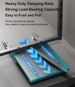 HNOSS Supports à plusieurs niveaux Grand panier de garde-manger en verre Armoires de cuisine Garde-manger coulissant - Product Image 4