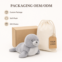 Peluche Mignonne Phoque Gris Personnalisée, Jouet Doux en Peluche, Figurine Animale Marine, Décoration Maison, Faible MOQ, Fournisseurs de Services OEM ODM