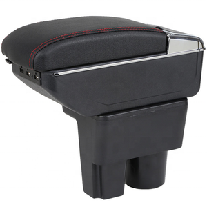 2019 nouveau Design <span class=keywords><strong>cuir</strong></span> voiture Center Console accoudoir boîte de rangement noir Wuling Conferos (Indonésie) - Product Image 3