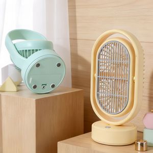 LingPan Dual Head Desk Fan 7-9.9 In USB Powered <b>Foldable</b> Three Speed <b>Table</b> Fan For Dorm Office Cooling - Product Image 5