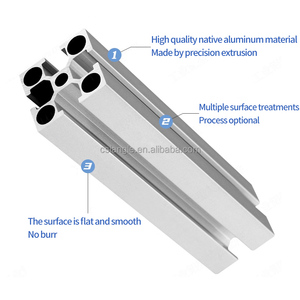 Encadrement modulaire extrudé industriel 4040 4060 4080 Profilé en alliage d'<span class=keywords><strong>aluminium</strong></span> <span class=keywords><strong>Tube</strong></span> <span class=keywords><strong>carré</strong></span> d'angle à assemblage facile - Product Image 6