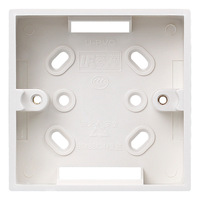 ZHEFAN 86mm * 86mm boîte de commutation électrique en PVC 86 type montage en surface en PVC prise de commutateur blanc électrique