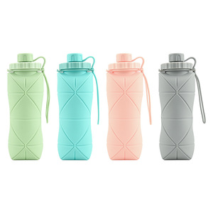 Botella de Agua Plegable de Plástico para Deportes al Aire Libre Viajes Portátil a la Moda con Moderno Estampado Floral para Correr Ciclismo Camping Senderismo - Product Image 3