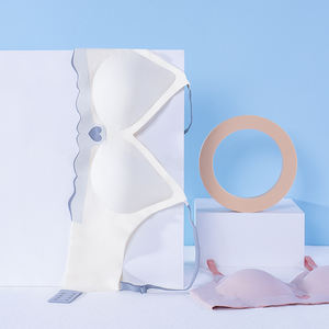 1509 reggiseno per dormire senza cuciture bella luce a cuore senza tracce colore contrasto ragazze reggiseno Wireless con cuscinetti rimovibili - Product Image 2