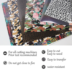 2021 Plaid Fashion Animal Pattern Htv <strong>Leopard</strong> <strong>Print</strong> Camouflage Flower Colorful Reflective Heat Transfer <strong>Film</strong> Vinyl for T-shirts - Product Image 5