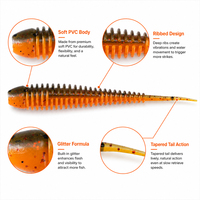 Leurre souple Hunthouse 75mm 1.9g, type ver à queue de ciseaux, pour la pêche, leurre souple en plastique à queue aiguille, vers oscillants pour la pêche