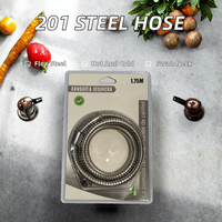 Tuyau flexible en acier inoxydable 201 pour robinet de cuisine chaud/froid, accessoire de plomberie pour évier à joint unique, type col de cygne