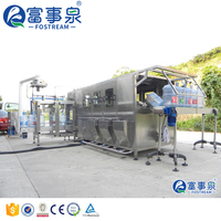 Máquina Envasadora de Agua Purificada para Botellas de 18.9 Litros, 19 Litros y 20 Litros, Tipo Lineal de 300 bph, para Barriles de Plástico de 5 Galones