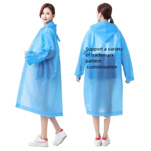 Custom Thickened <strong>Raincoat</strong> Adult Eva Plastic Fabric Hooded Rain Poncho Mountaineering Children's <strong>Raincoat</strong> Fashion Waterproof - Product Image 1