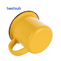 Pour Bestsub vente en gros 3oz/100ml jaune Sublimation personnalisée en acier inoxydable voyage pour tasses enduit Sport café émail pour Camping